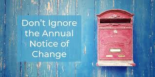 Dont ignore the annual notice of change
